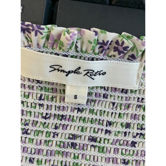 Simple Retro Women's Juli Tea Floral Midi Slip Dress Sleevless Size Small - Picture 3 of 4